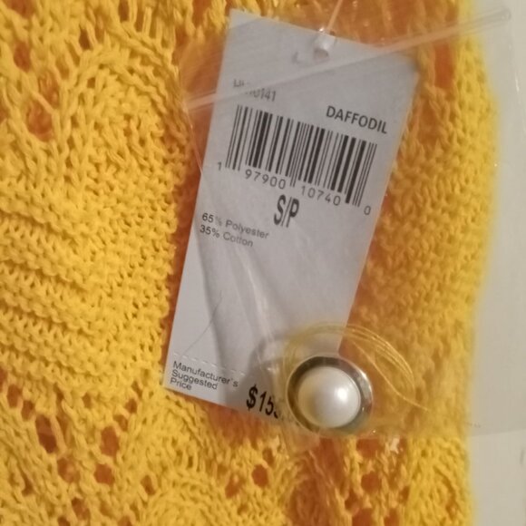 😎House of Harlow 1960 Yellow Daffodil Crocheted Maxi Dress Size: S NWT - Picture 7 of 14